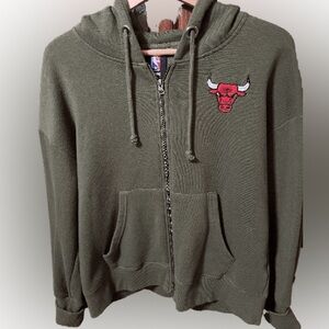 NBA UNK Chicago Bulls Hoodie Sweatshirt Jacket Size Large